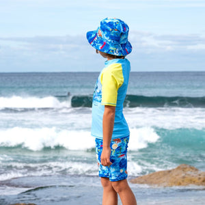 Salty Ink Boys Short Sleeve Rashvest - Cosmik Dragon