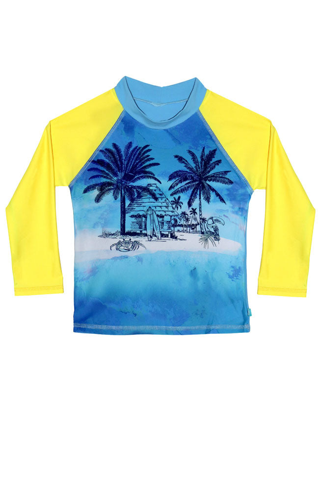 Salty Ink Boys Long Sleeve Rashvest - Shipwrecked