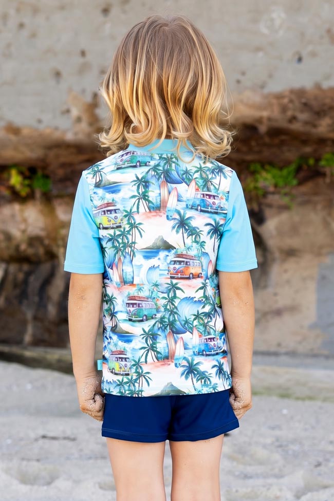 Salty Ink Little Mister Short Sleeve Rashvest Set - Coastal Camper
