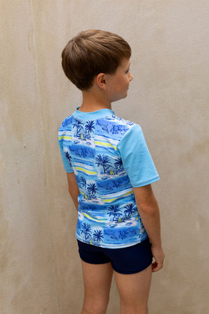 Salty Ink Boys Short Sleeve Rashvest Set - Shipwrecked