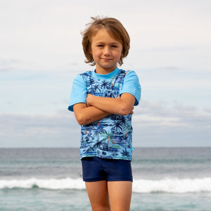 Salty Ink Boys Short Sleeve Rashvest Set - Vintage Surf