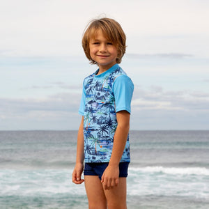 Salty Ink Boys Short Sleeve Rashvest Set - Vintage Surf