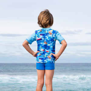 Salty Ink Boys Short Sleeve Rashvest Set - Cosmik Dragon