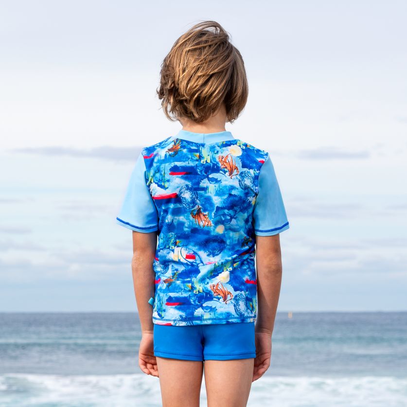 Salty Ink Boys Short Sleeve Rashvest Set - Cosmik Dragon