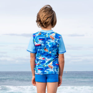 Salty Ink Boys Short Sleeve Rashvest Set - Cosmik Dragon