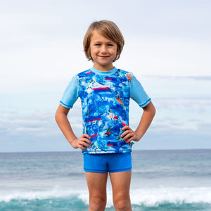 Salty Ink Boys Short Sleeve Rashvest Set - Cosmik Dragon