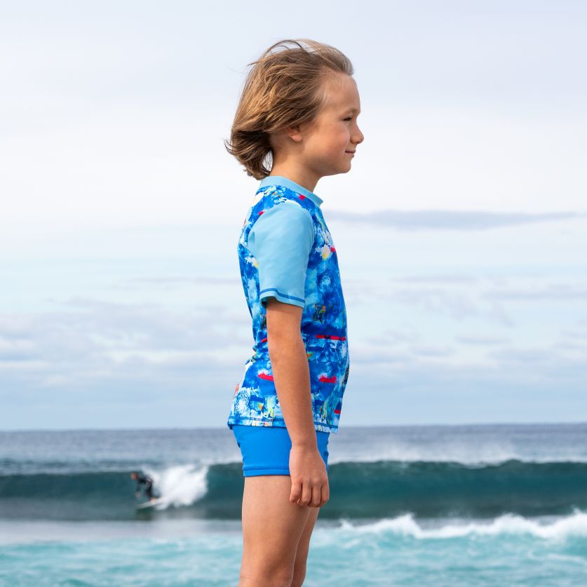 Salty Ink Boys Short Sleeve Rashvest Set - Cosmik Dragon