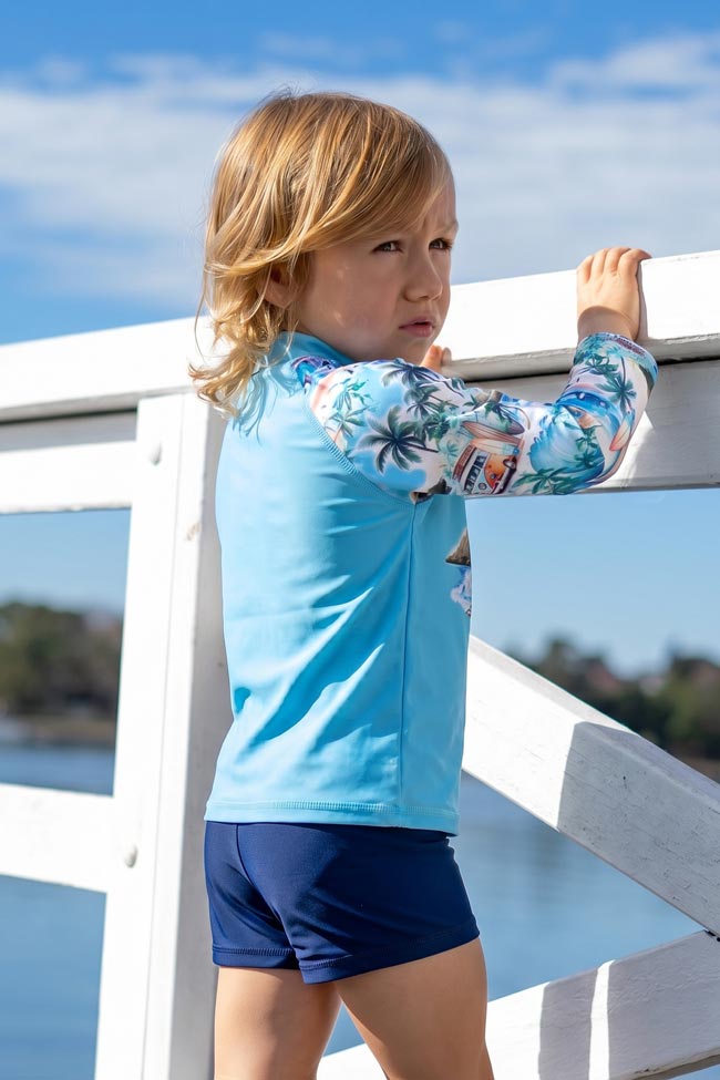 Salty Ink Little Mister Long Sleeve Rashvest Set - Coastal Camper