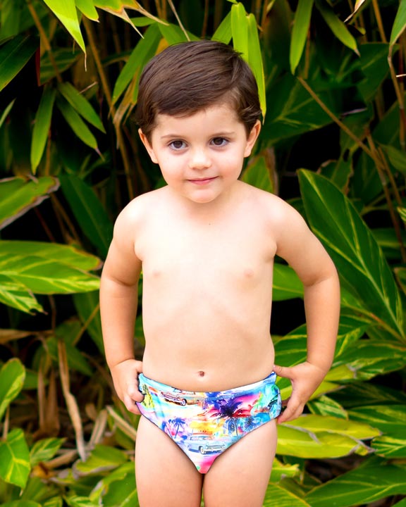Salty Ink Little Mister Swim Pant - Miami Beach