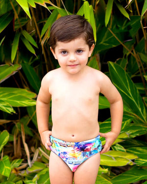 Salty Ink Little Mister Swim Pant - Miami Beach