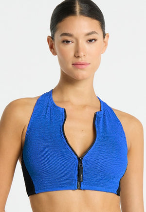 Bond-eye Splice Irina Crop - Cobalt Black