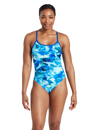 Zoggs Sprintback One Piece Women - Aqua Digital