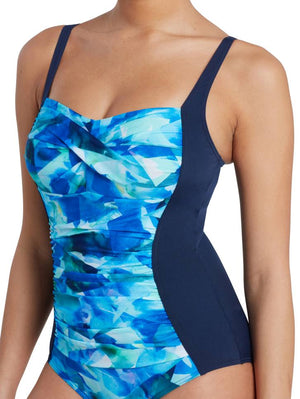 Zoggs Ruched Front One Piece Women - Aqua Digital