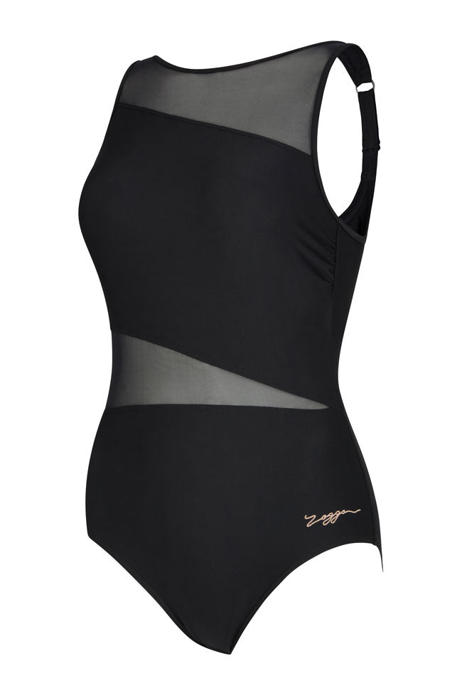 Zoggs Womens Mesh V Back One Piece - Rustique