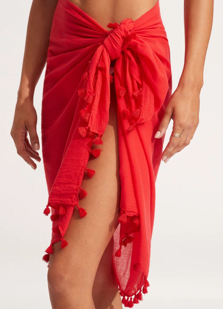 Seafolly Cotton Gauze Sarong - Beach Edit