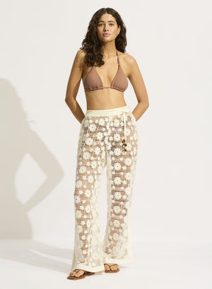 Seafolly Crochet Side Split Pant - Beach Edit