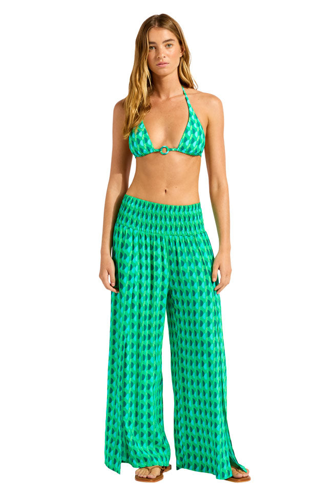 Seafolly Shirred Waist Wrap Pant - Sorrento
