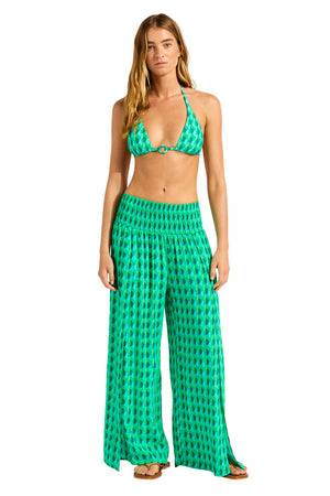 Seafolly Shirred Waist Wrap Pant - Sorrento