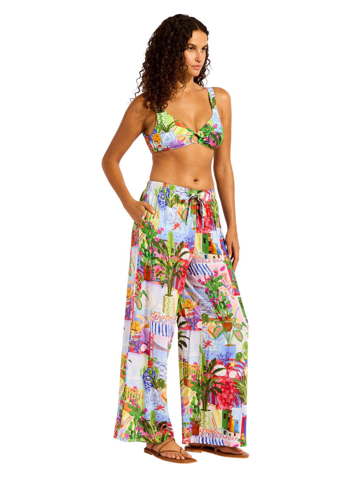 Seafolly Wide Leg Pant - La Boca