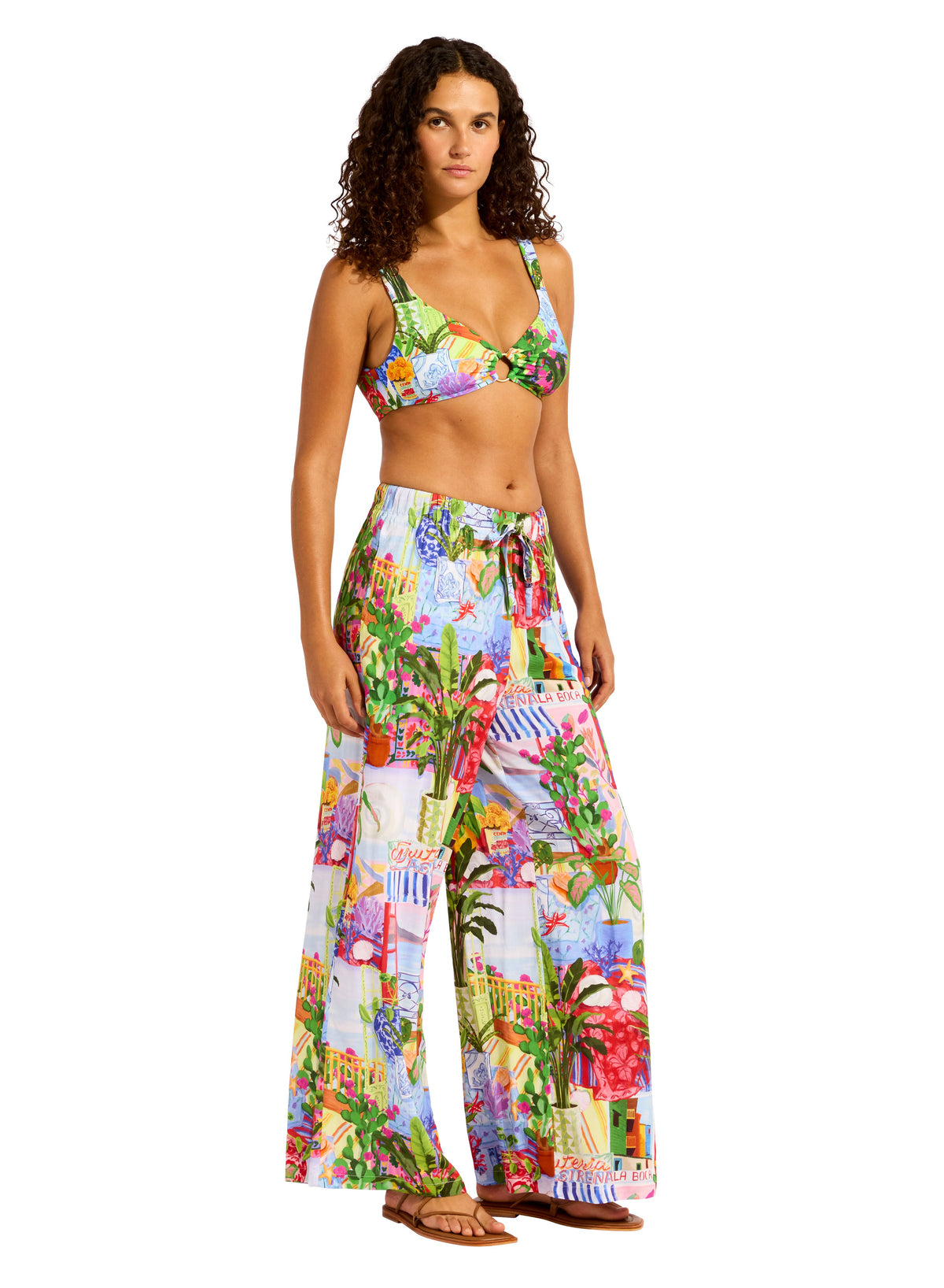 Seafolly Wide Leg Pant - La Boca