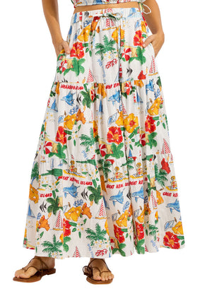 Seafolly Tiered Maxi Skirt - Viva Vacation
