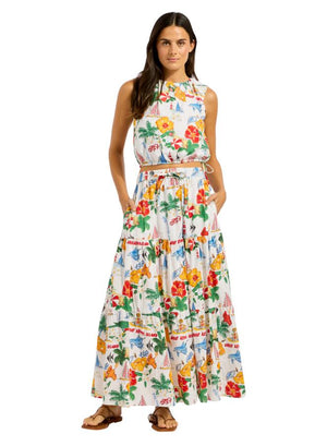 Seafolly Drawcord Waist Top - Viva Vacation