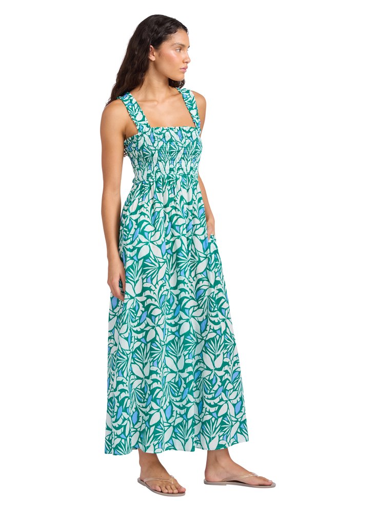 Seafolly Smocked Dress - Retro Reef