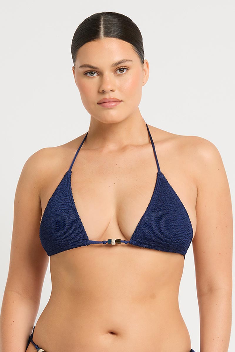 Bond-eye Beaded Ingrid Triangle - Midnight Shimmer