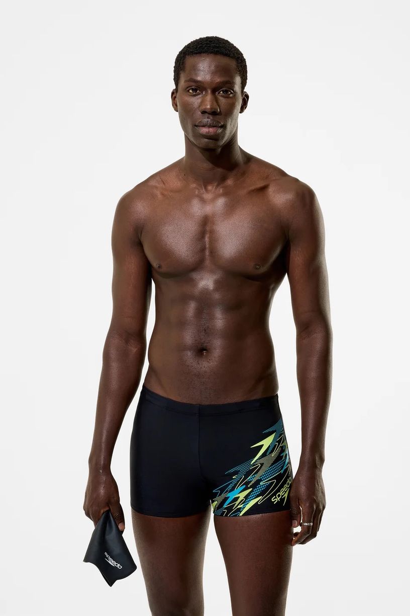 Speedo Mens Medley Logo Aquashort - Anthracite / Teal
