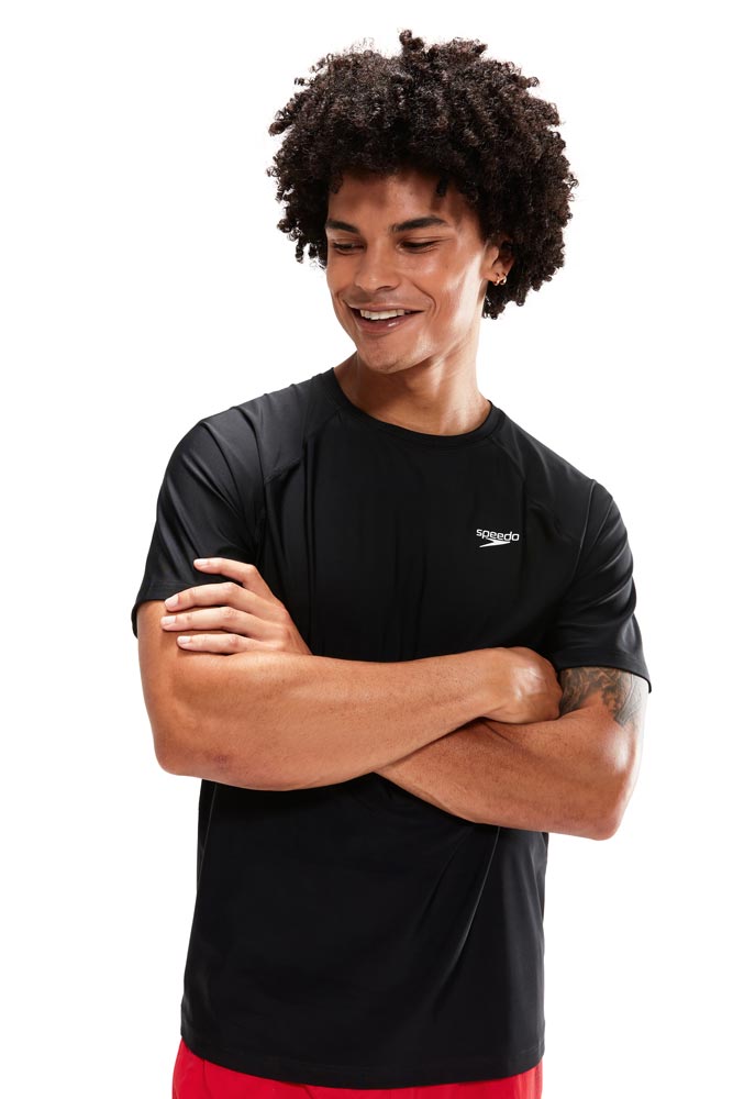 Speedo Mens Short Sleeve Swim Tee - Essentials