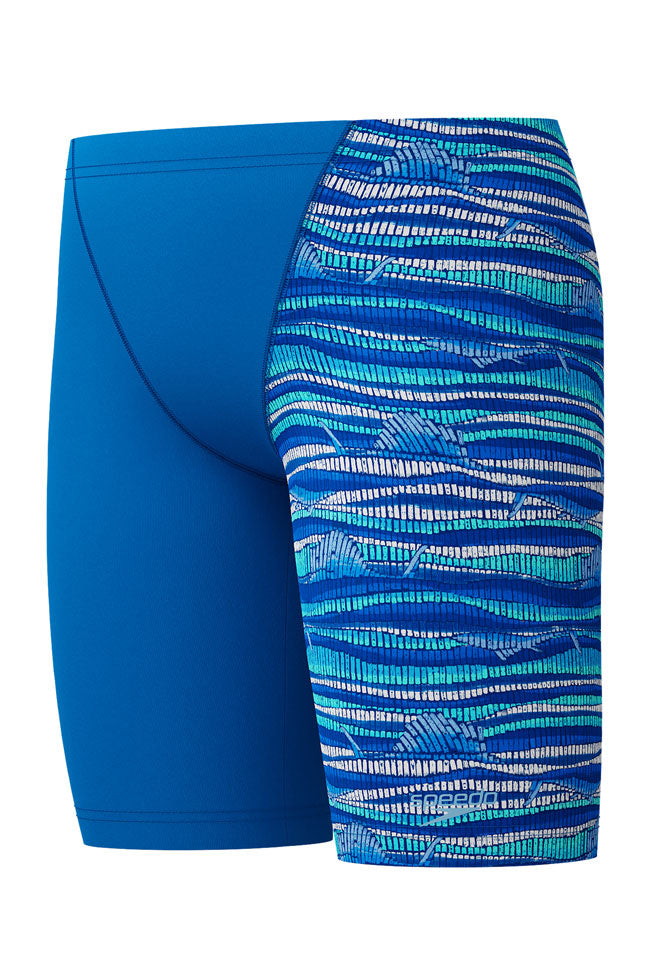 Speedo Junior Boys Lagoon Blue Print Jammer