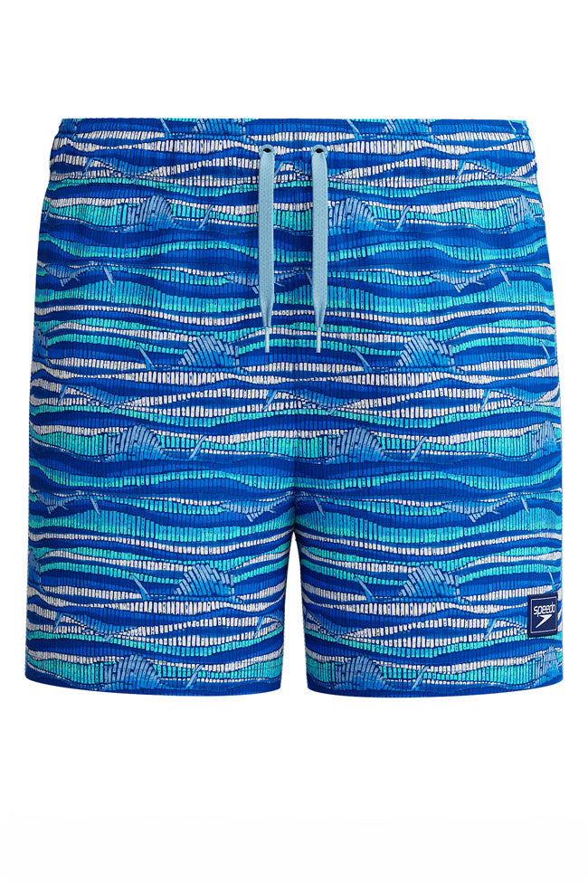 Speedo Junior Boys Lagoon Blue Print 13" Watershort