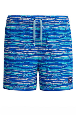 Speedo Junior Boys Lagoon Blue Print 13" Watershort