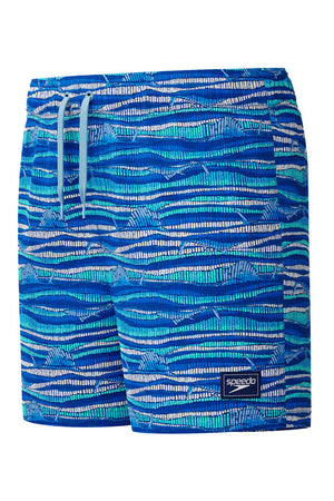 Speedo Junior Boys Lagoon Blue Print 13" Watershort