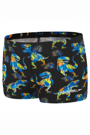Speedo Toddler Boys Endurance+ Black/ Multi Dino Aquashort