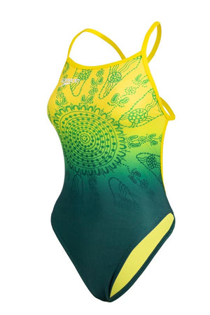 Speedo Womens Printed V-Back One Piece - Aus Replica