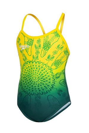 Speedo Junior Girls Printed One Piece - Aus Replica