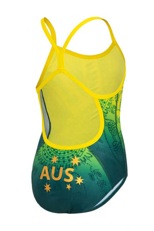 Speedo Junior Girls Printed One Piece - Aus Replica