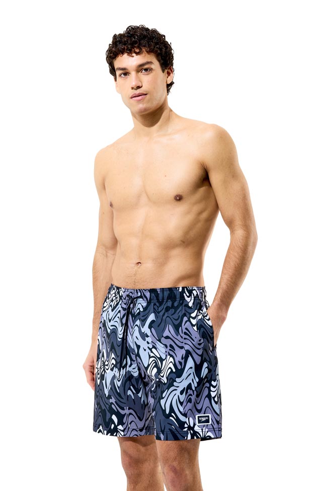 Speedo Mens 18" Printed Redondo Edge Volley Watershort - Anthracite