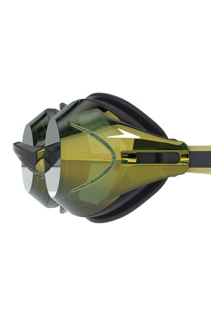 Speedo Adult Mirrored Goggles - Vanquisher 3.0 Black/Emerald/Gold