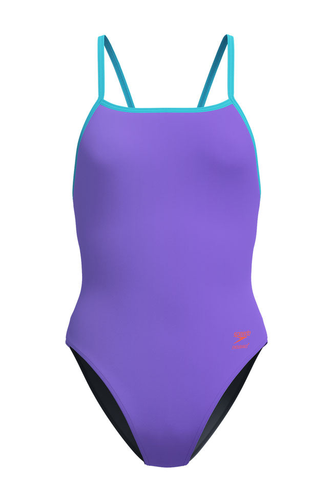 Speedo Womens Endurance+ Solid Tri Back One Piece