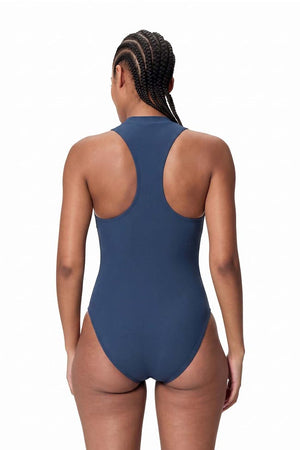 Speedo Womens Zip One Piece - Ocean Flex