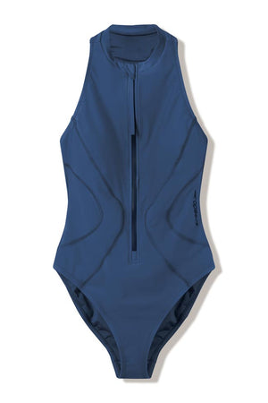 Speedo Womens Zip One Piece - Ocean Flex