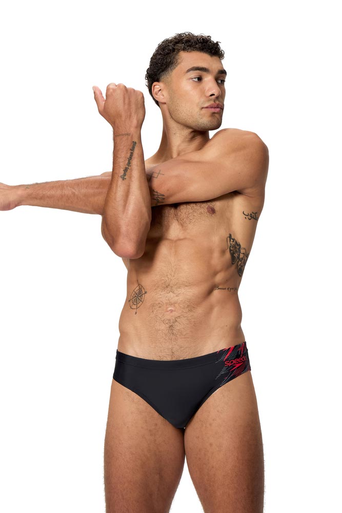 Speedo Mens Medley 7cm Brief - High Risk Red