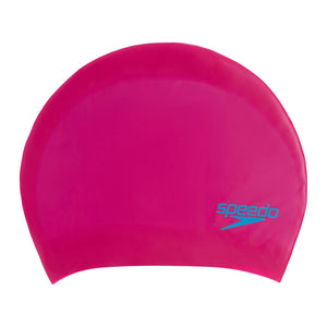 Speedo Junior Long Hair Cap - Pink/Blue