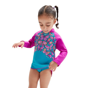 Speedo Toddler Girls Long Sleeve Rashie - Butterfly