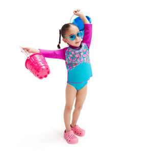 Speedo Toddler Girls Long Sleeve Rashie - Butterfly
