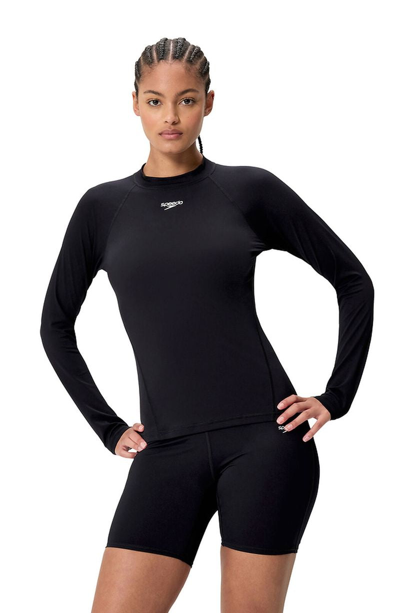 Speedo Womens Logo Womens Long Sleeve Rash Top - Classics