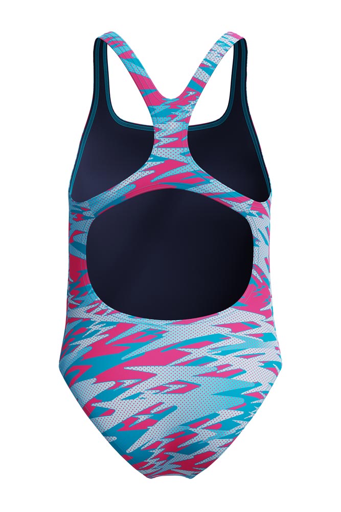 Speedo Junior Girls Hyperboom Allover Medalist One Piece - Margarita Pink