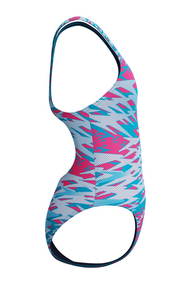 Speedo Junior Girls Hyperboom Allover Medalist One Piece - Margarita Pink